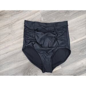 Shapermint high-waisted, ruched, control swim bottoms - Large